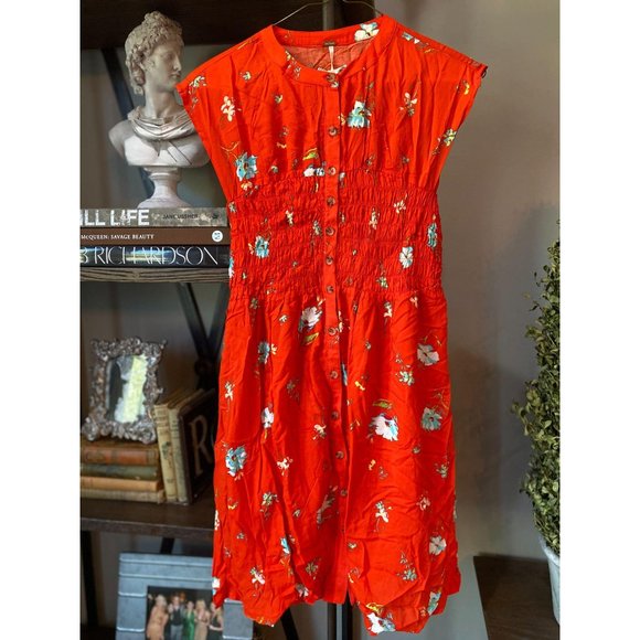 Free People Greatest Day Smocked Mini Dress XS - Picture 5 of 7
